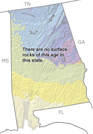 Jurassic in Alabama map