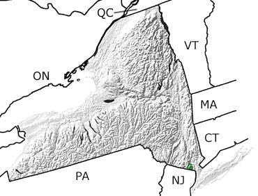 Triassic in New York map