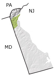 Cretaceous in Delaware map