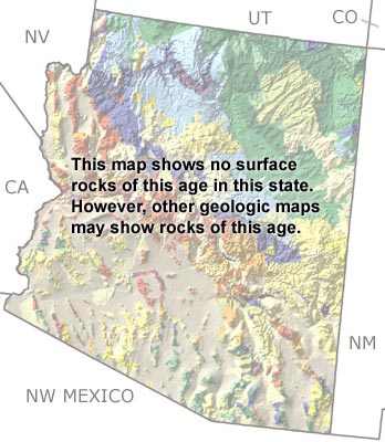 Carboniferous in Arizona map