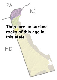 Jurassic in Delaware map