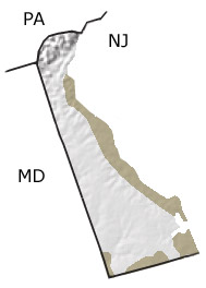Quaternary in Delaware map