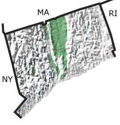 Jurassic in Connecticut map
