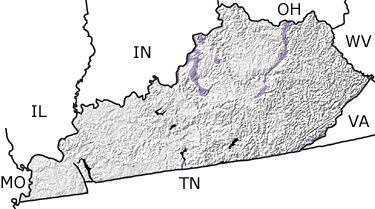 Silurian in Kentucky map