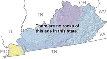 Jurassic in Kentucky map
