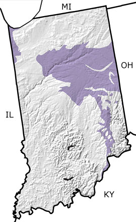 Silurian in Indiana map