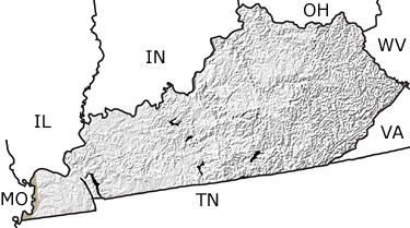 Quaternary in Kentucky map