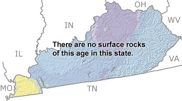 Precambrian in Kentucky map