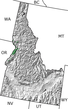 Triassic in Idaho map