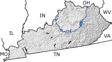Devonian in Kentucky map