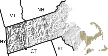 Quaternary in Massachusetts map