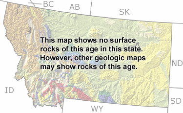 Triassic in Montana map
