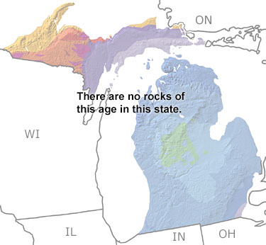 Tertiary in Michigan map