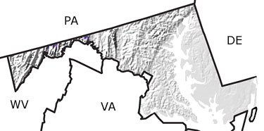 Silurian in Maryland map