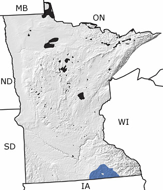 Devonian in Minnesota map