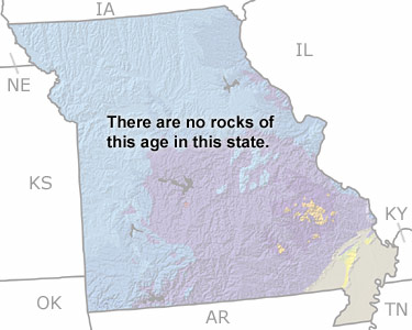 Triassic in Missouri map
