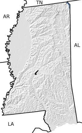 Carboniferous in Mississippi map