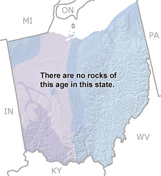 Triassic in Ohio map