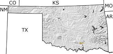 Precambrian in Oklahoma map