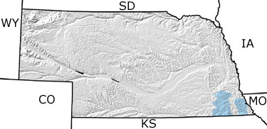 Permian in Nebraska map