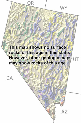 Ordovician in Nevada map