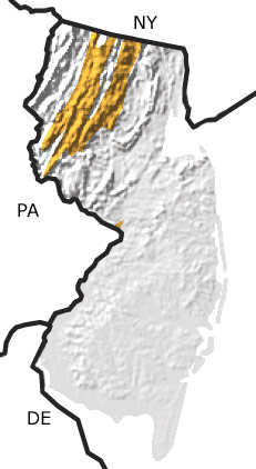 Precambrian in New Jersey map