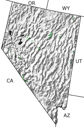 Jurassic in Nevada map