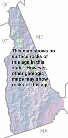 Precambrian in New Hampshire map