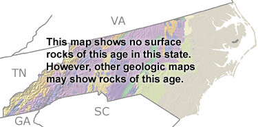 Silurian in North Carolina map