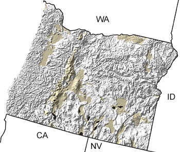 Quaternary in Oregon map