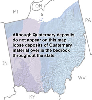 Quaternary in Ohio map