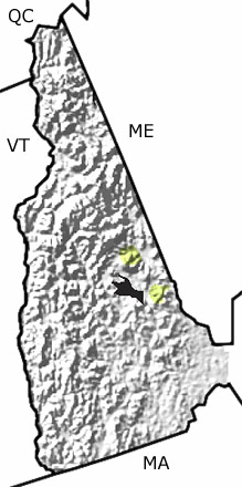 Cretaceous in New Hampshire map