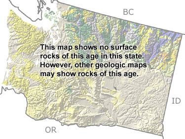 Carboniferous in Washington map