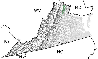 Jurassic in Virginia map
