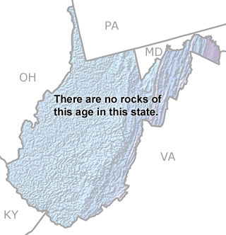 Tertiary in West Virginia map