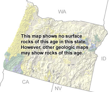 Carboniferous in Oregon map