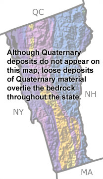 Quaternary in Vermont map