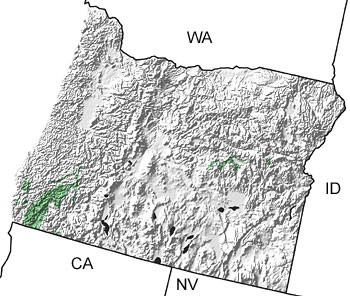 Jurassic in Oregon map