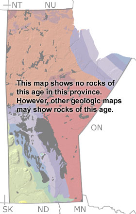 Carboniferous in Manitoba map