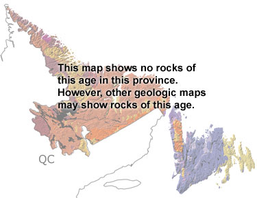 Carboniferous in Newfoundland and Labrador map