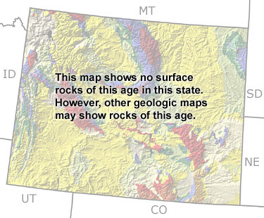 Devonian in Wyoming map