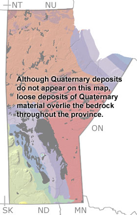 Quaternary in Manitoba map