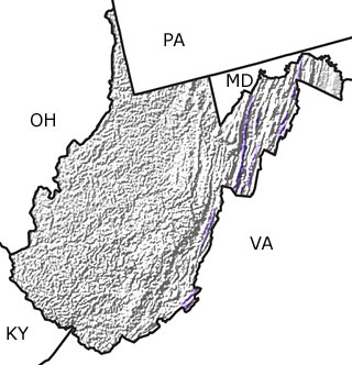 Silurian in West Virginia map