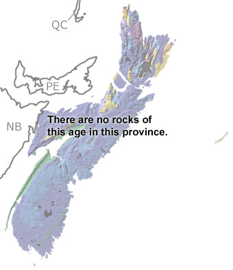 Tertiary in Nova Scotia map