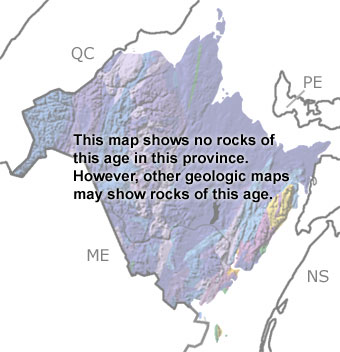 Jurassic in New Brunswick map