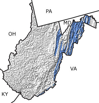 Devonian in West Virginia map