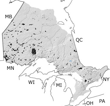 Carboniferous in Ontario map