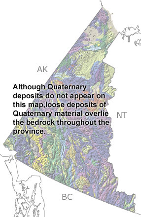 Quaternary in Yukon Territory map