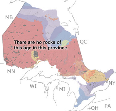 Tertiary in Ontario map