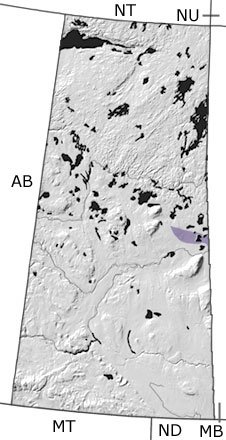 Silurian in Saskatchewan map